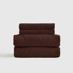 Organic Brushed Cotton Sheet Set - Espresso, King