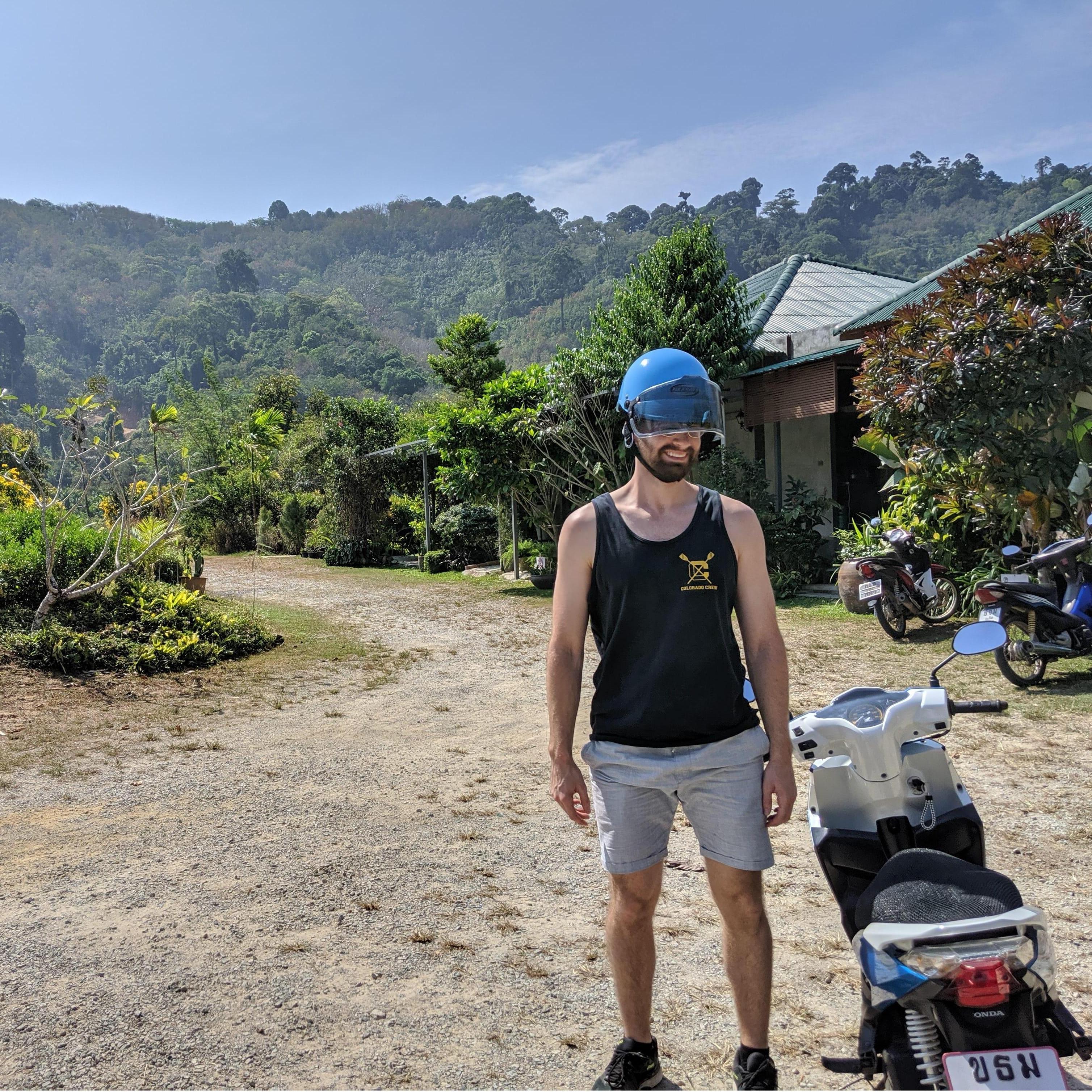The helmet was quite small.