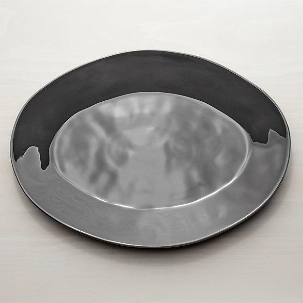 Marin Dark Grey 20" Oval Platter