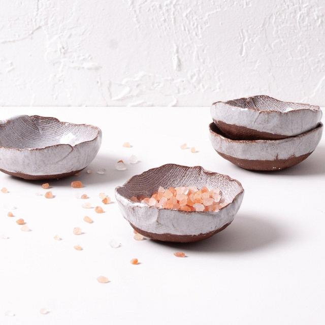 4-piece Mini Linen Spice Dish Set
