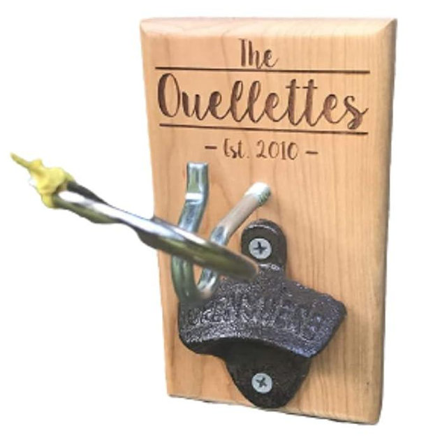 Personalized Hook and Ring Game with Bottle Opener, bimini, ring toss.