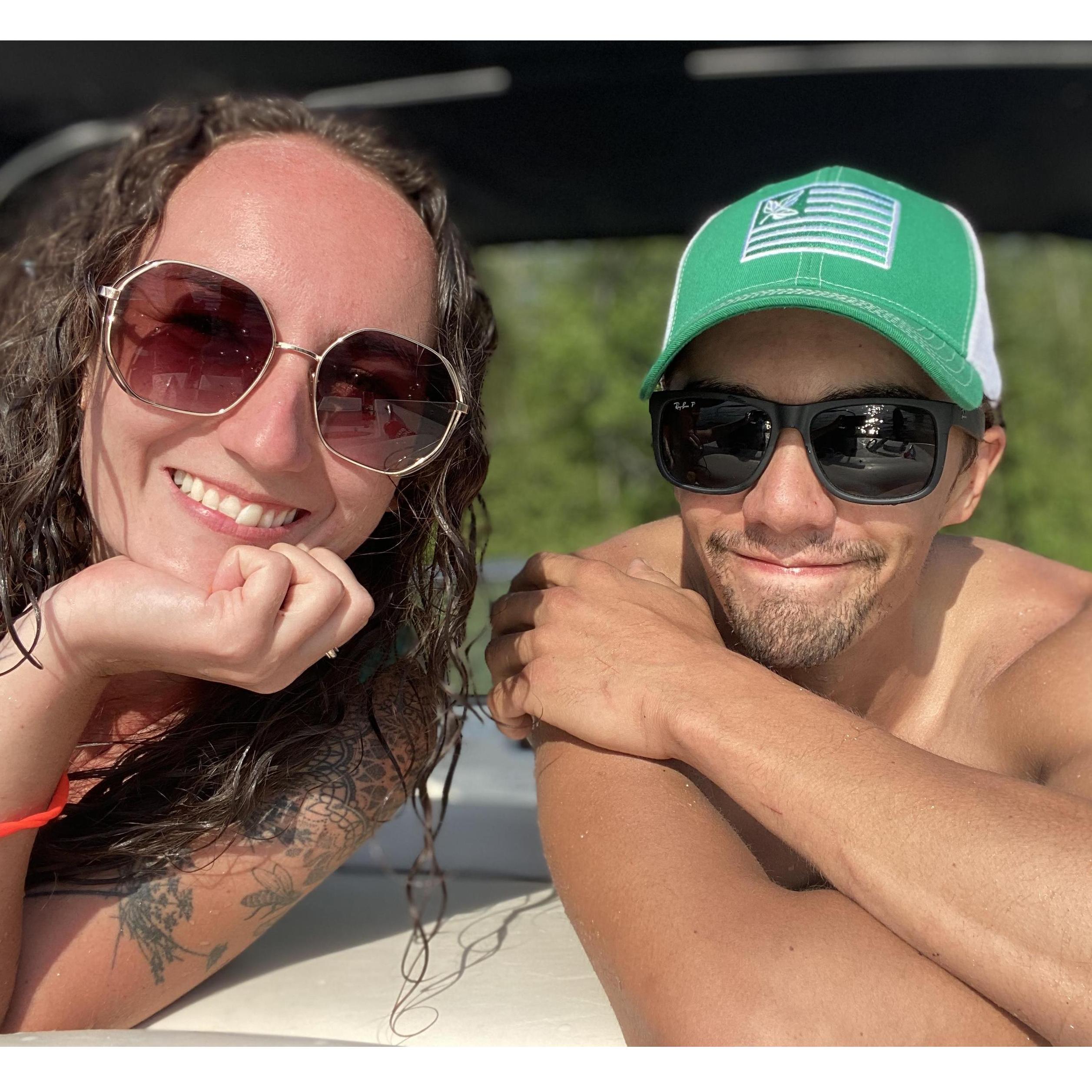 Enjoying our first boat!