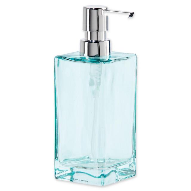 Oggi Tall Glass 13 oz. Soap Dispenser in Aqua