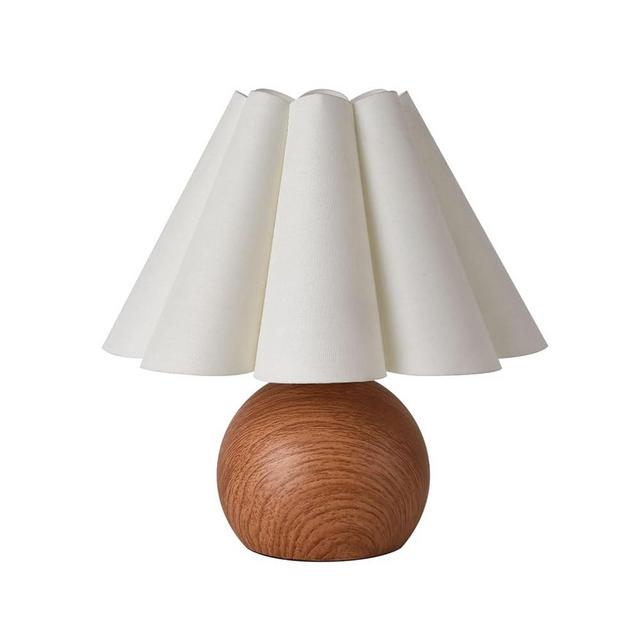 KUNJOULAM Cute Small Table Lamp, Modern Bedside Nightstand Lamp with Beige Lampshade, Metal Base for Bedroom Home Office Decor with E26 Bulb