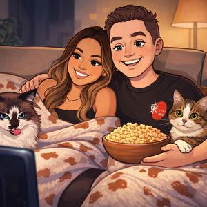 DoorDash and Netflix Fund with our cats