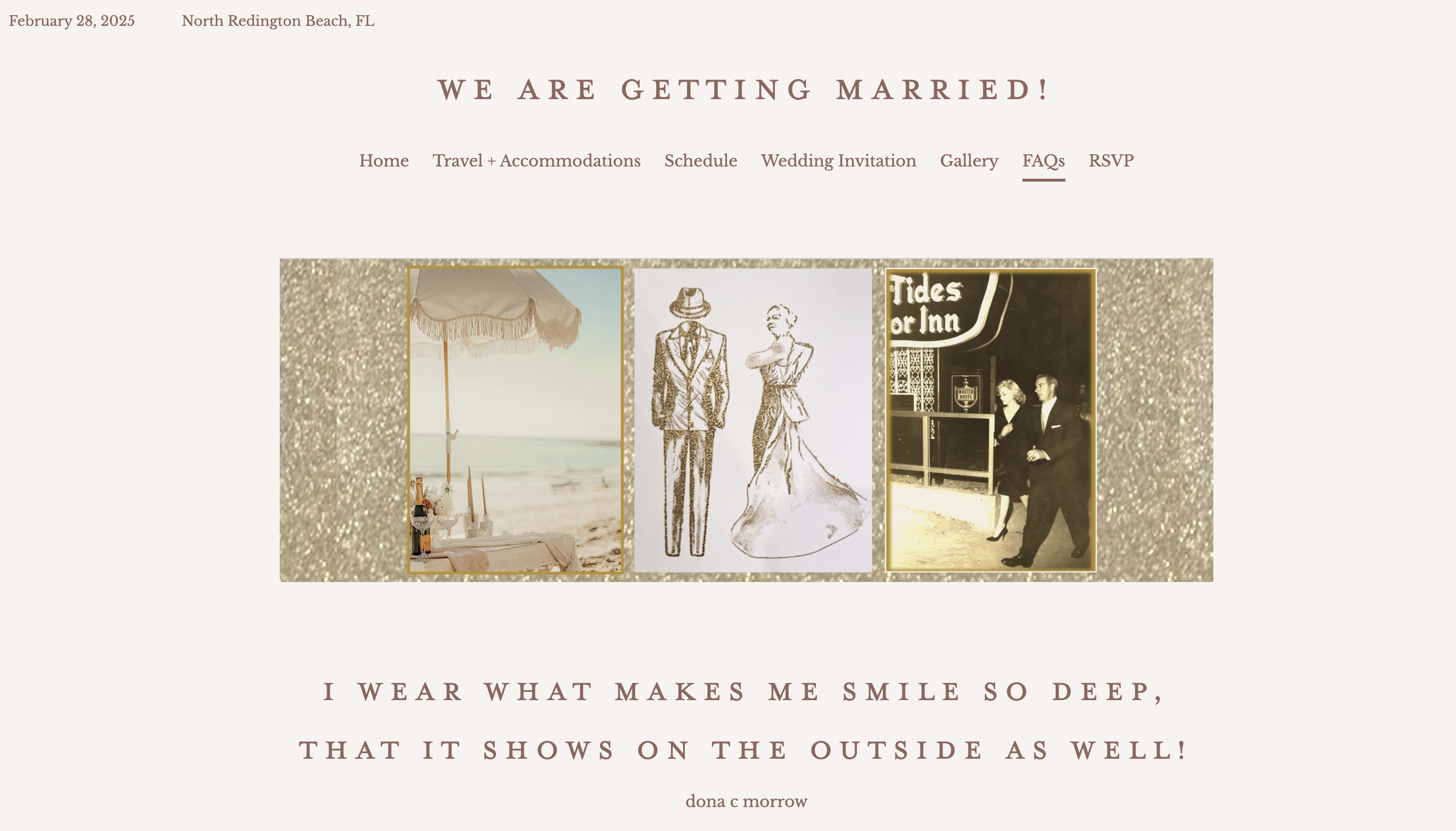 The Wedding Website of Dona Morrow and Greg Maindonald