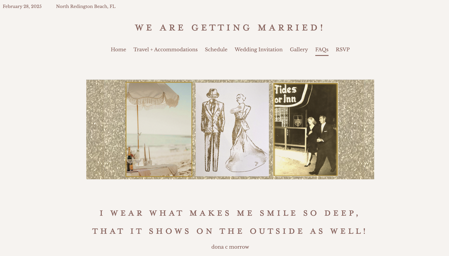 The Wedding Website of Dona Morrow and Greg Maindonald