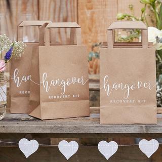 Rustic Country 5-Pack Hangover Cure Bags, Set of 4