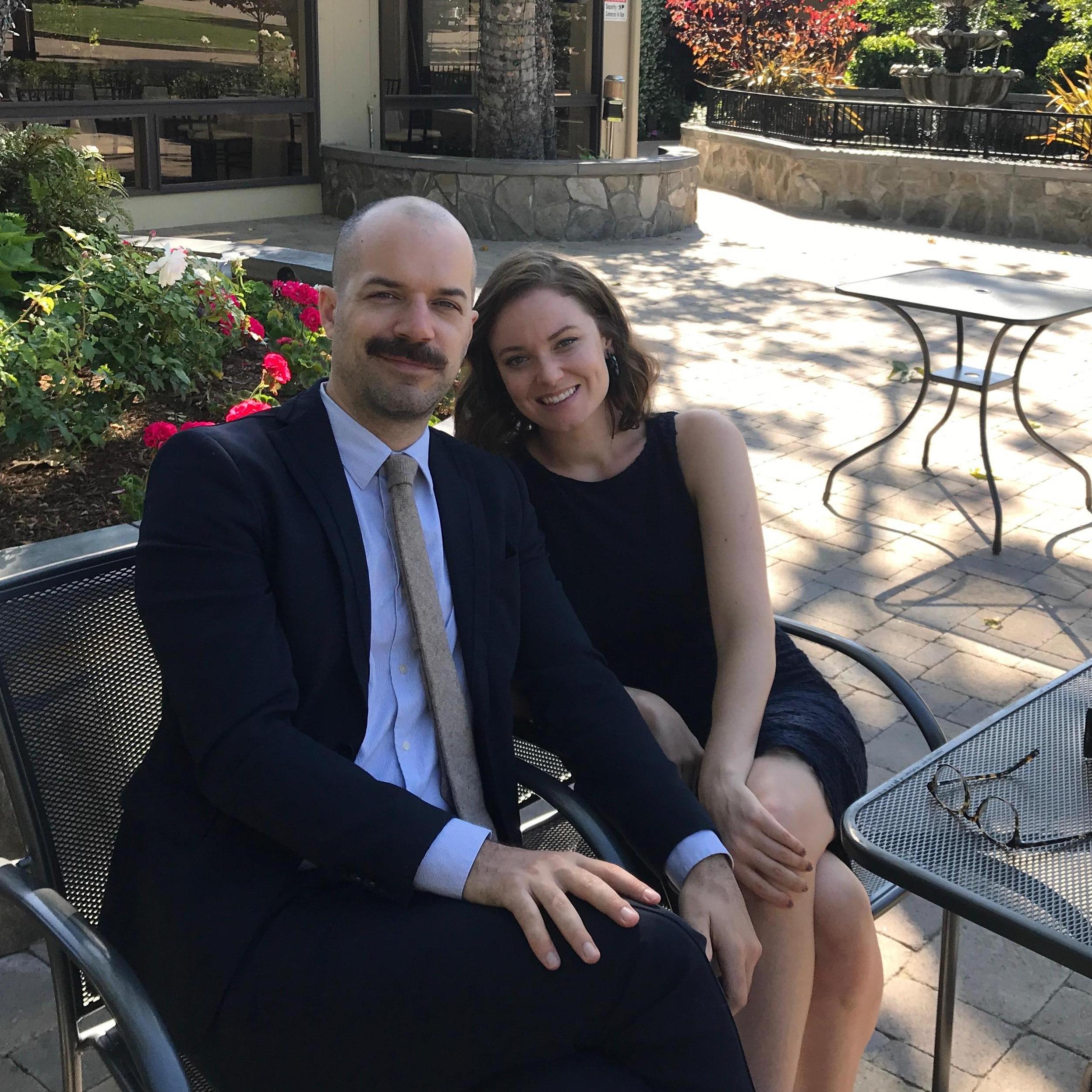 At a wedding in Orange County