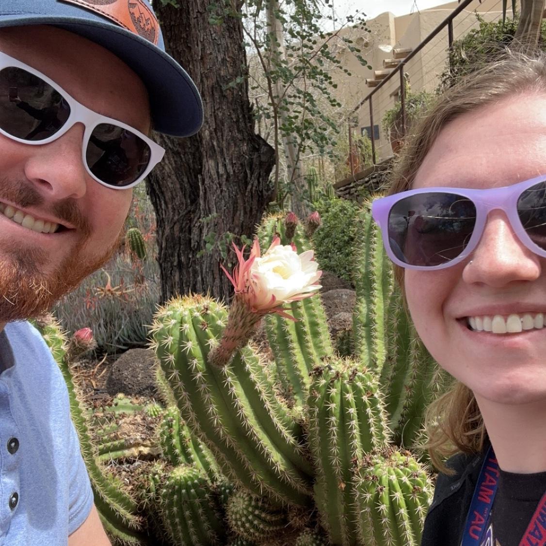 Madi took James to the Phoenix Botanical Garden for his birthday!