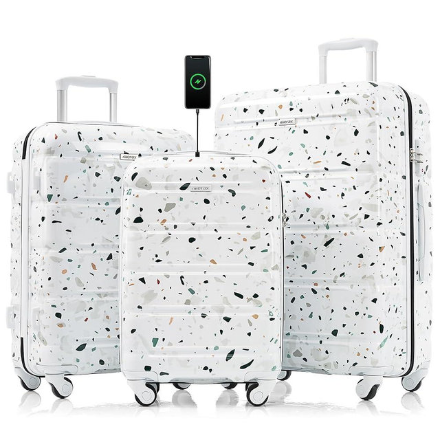 3 Piece ABS Hardshell Luggage Sets – Lightweight, Tough & Scratch-Resistant