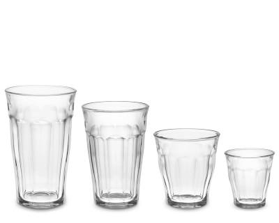 Picardie Glass Tumbler, Assorted, Set of 24