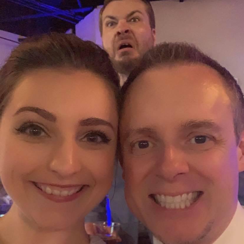 Well, we WERE trying to take a nice photo at Kelly Kyles' and Jared Liamos' wedding...
