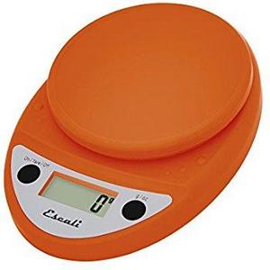 Escali Primo Digital Kitchen Scale (11 lb/ 5 kg Capacity) (0.05 oz/ 1 g Increment) Premium Food Scale for Baking and Cooking - Lightweight and Durable Design - Lifetime ltd. Warranty - Pumpkin Orange