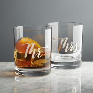 Mr. and Mrs. Rocks Glasses