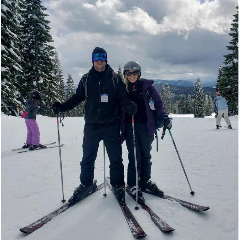 Our first ski trip to Mount Shasta.