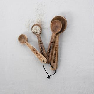 4-Piece Mango Wood Measuring Spoon Set