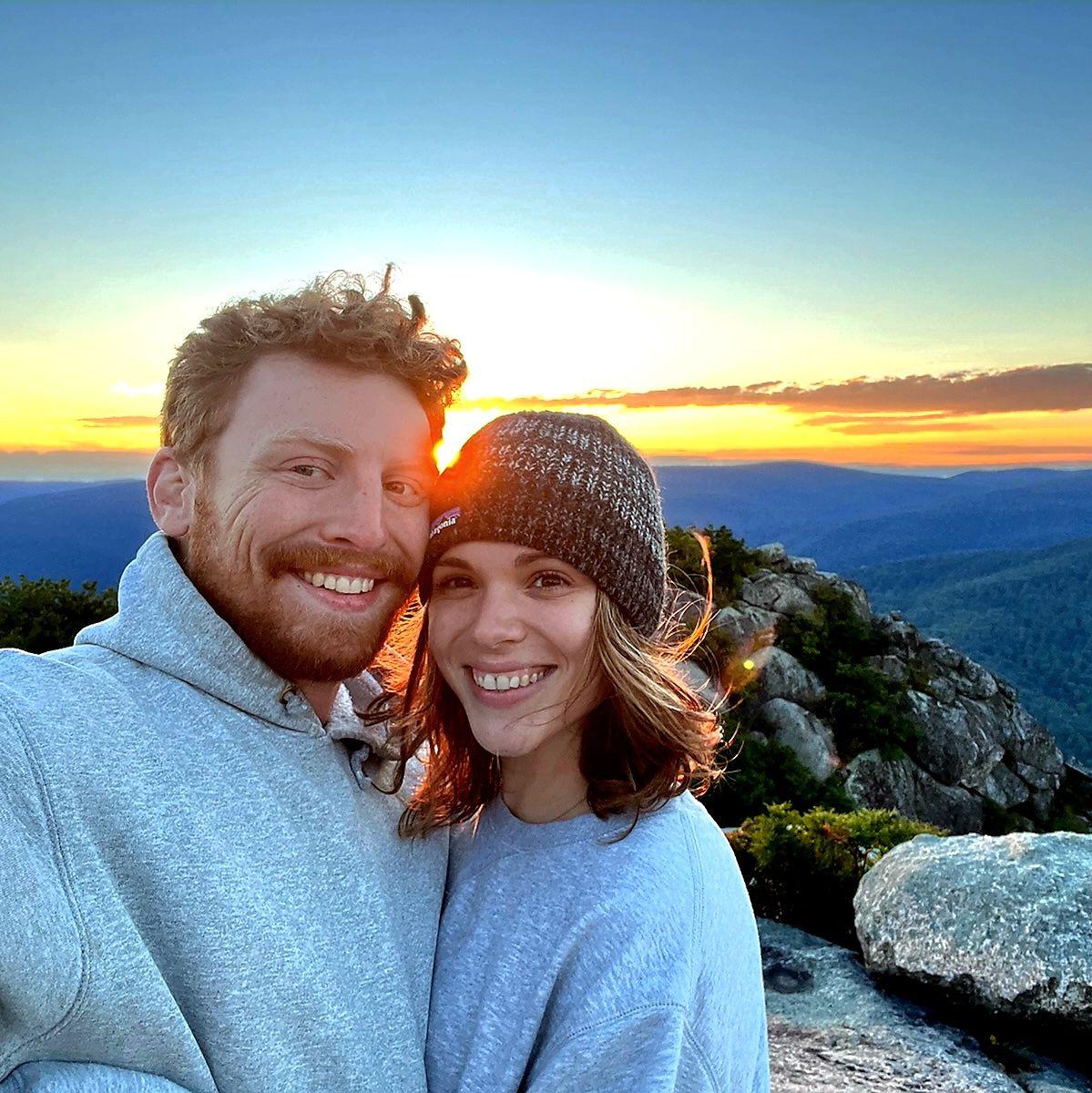 Kyle's favorite picture of us, Old Rag Summit in Shenandoah National Park