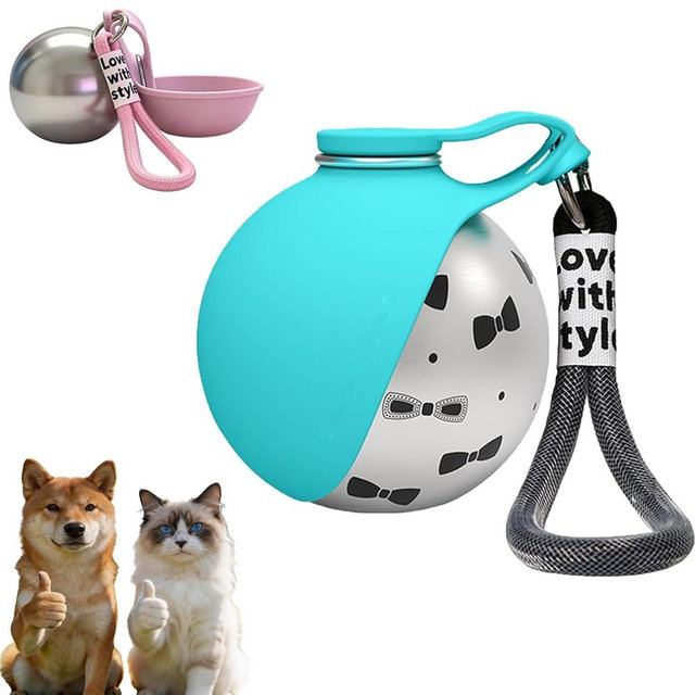 2-in-1 Dog Water Bottle, 2 in 1 Portable Dog Water Bottle, Water Bottle for Dogs on Walks, Ideal for Walking, Hiking & Travel, Compact Dispenser (Blue2)