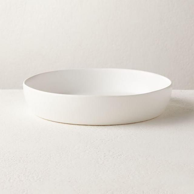 Crisp Matte White Pasta Bowl