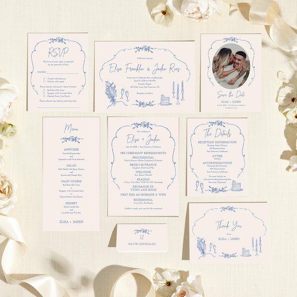 Finley Landscape | Dark Charcoal | Zola Wedding Invitations