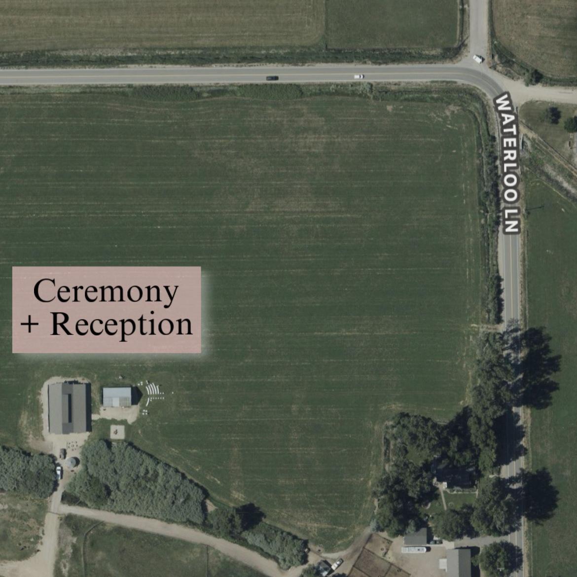 Map of the ceremony + reception area