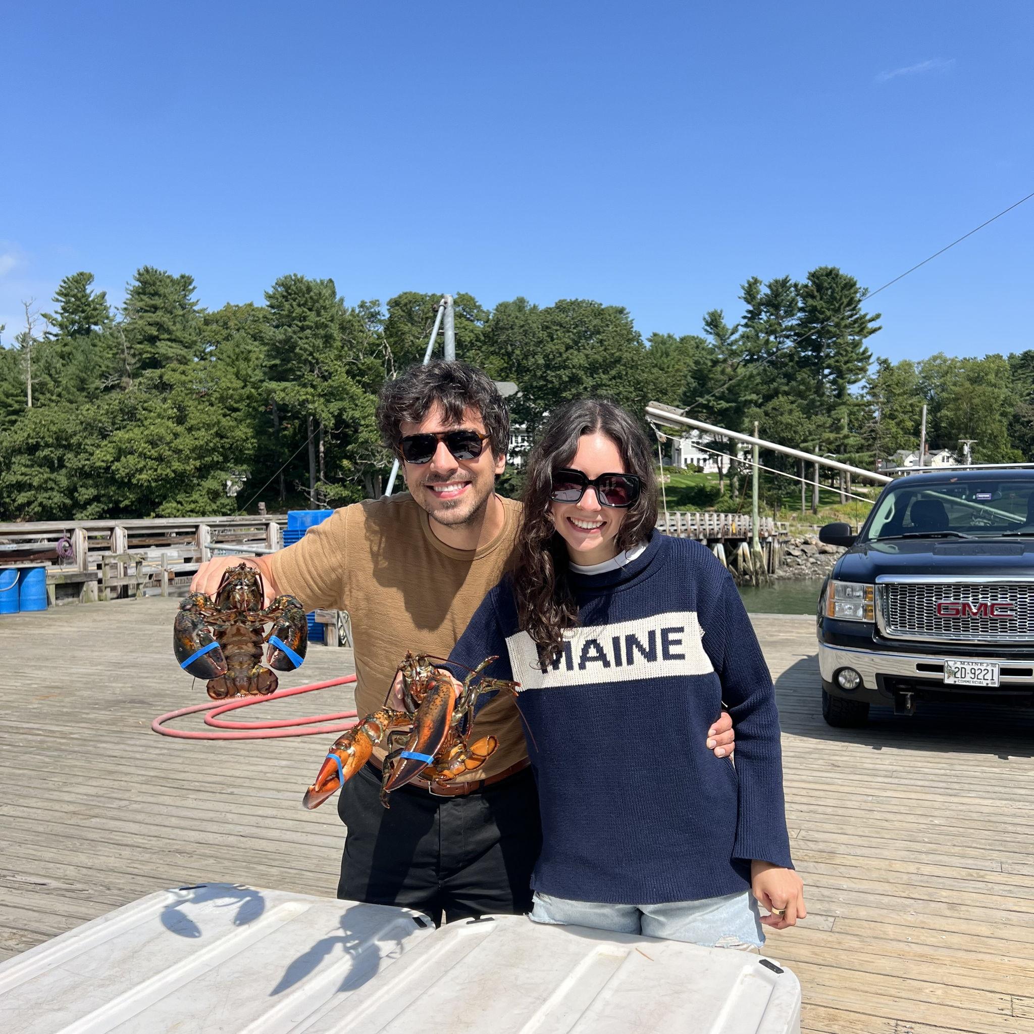 Our first lobster pound experience in York, Maine