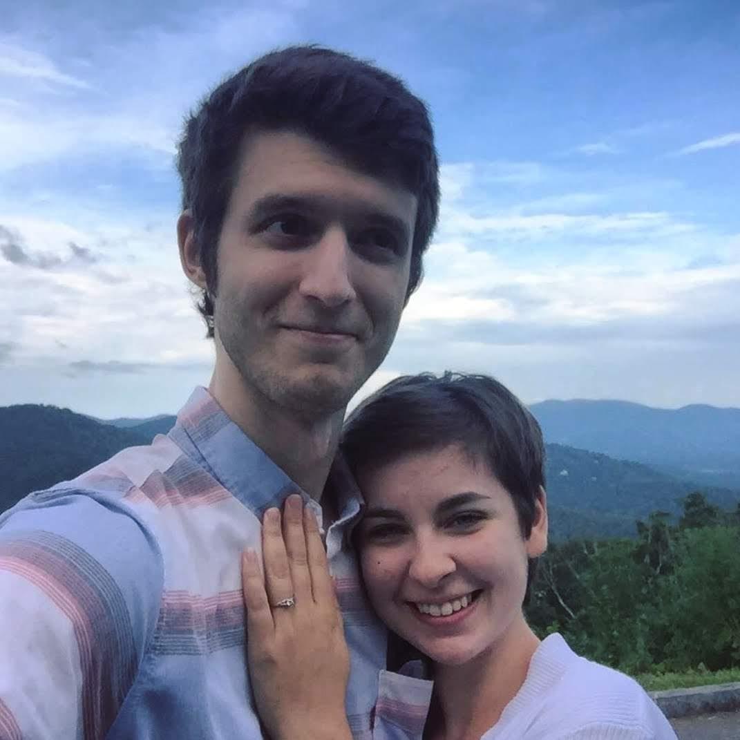 August 17, 2018: Kyle proposed on the Blue Ridge Parkway, where we had our first date in Asheville, and where I knew I loved him. <3