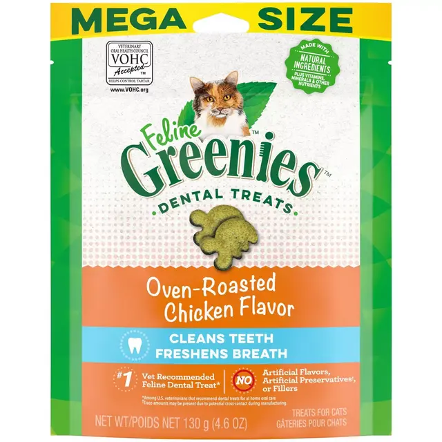 Greenies Dental Cat Treats Oven-Roasted Chicken - 4.6oz