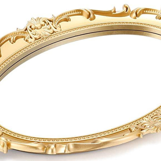 Sooyee Decorative Tray,Bathroom Tray Vanity Tray Decor, Gold Tray Mirror Tray for Dessert Table,Coffee Table,Vanity,Home Decor,Serving Tray with Handle
