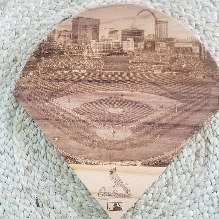 Etched Busch Stadium "Home Plate" from our son, Gabe.