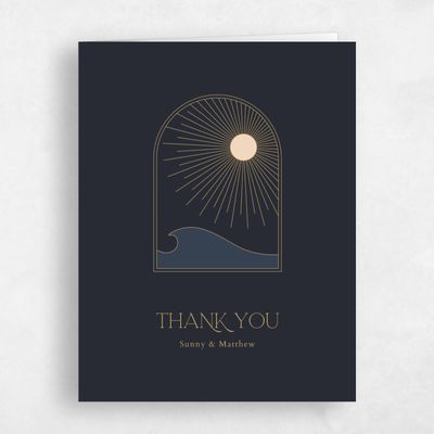 Ebony, Black Wedding Thank You - Tramonti Portrait