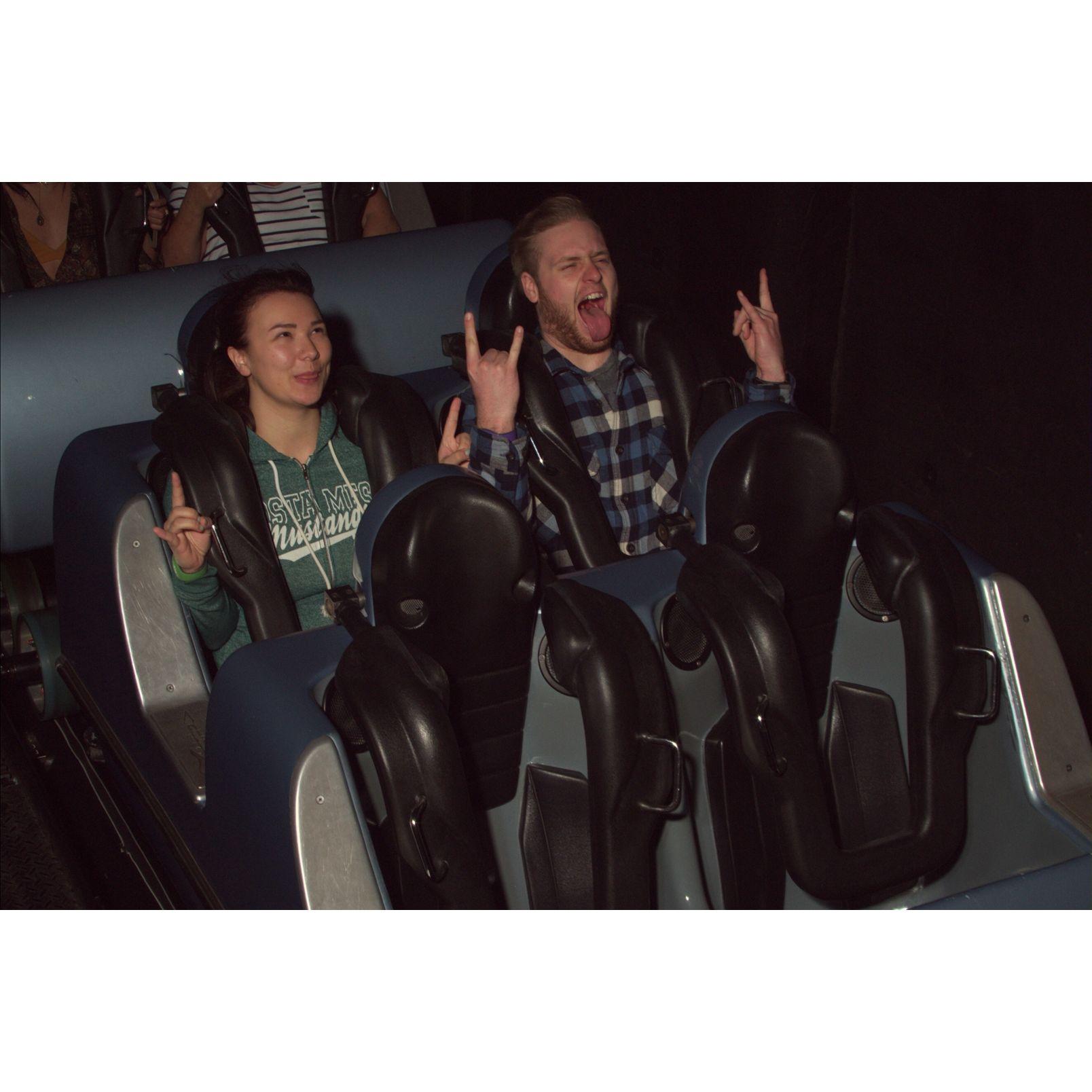 A classic coaster pic from our Disney World Vacation