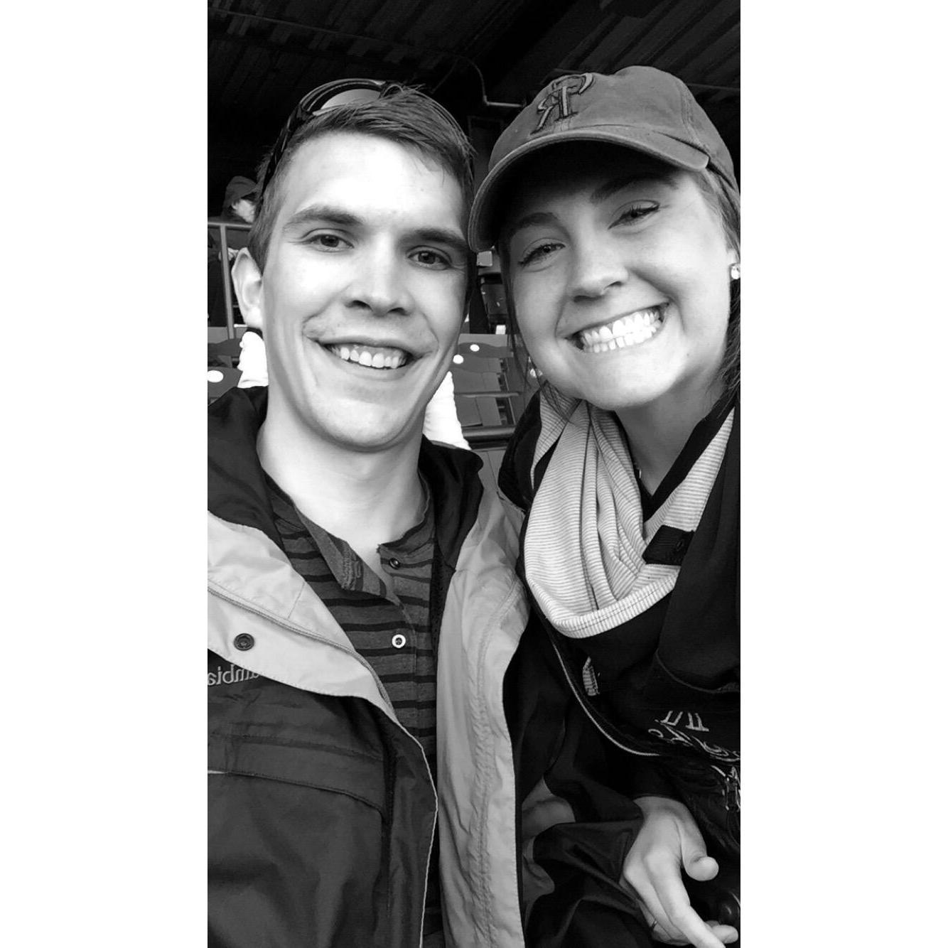 April 24, 2016: Madison took Joel to their first Rockies game as a couple. Even though Joel says he is a still a "Cardinals" fan, the couple has attended 20+ Rockies games since this first game!