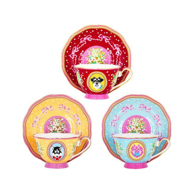 "THE CONFETTI" PUPS TRIO Tea Set