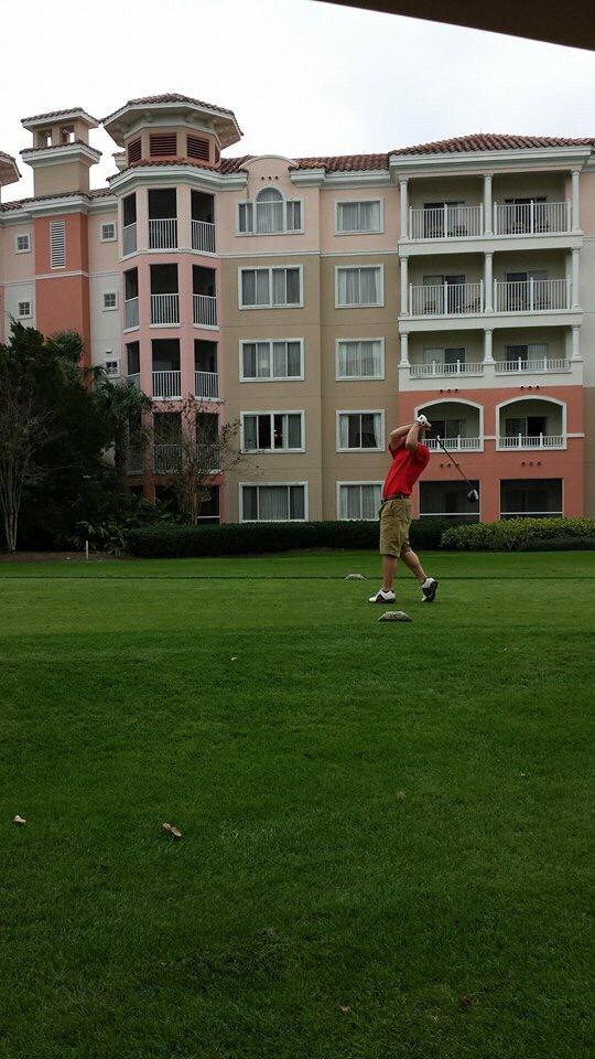 Golf is what we love! This was some golf course in Orlando, FL