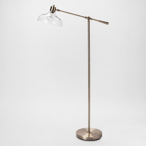 Crosby Glass Shade Floor Lamp Brass - Threshold™