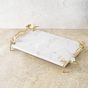 Michael Aram > Butterfly Gingko > Gold Cheeseboard w/Spreader