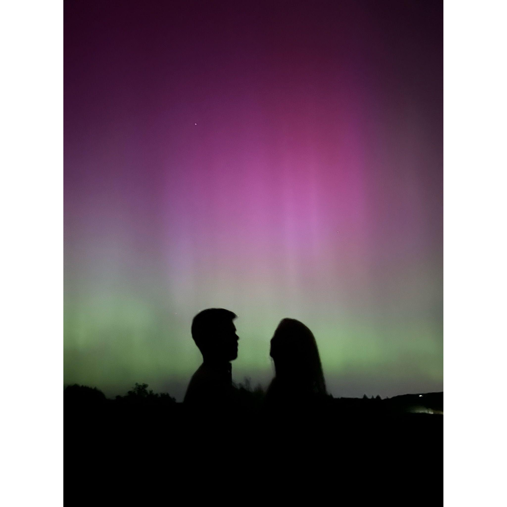 The Northern Lights showed up in Oregon! Such a cool experience to have together, one we're hoping to get to have many more times in our lifetime :)