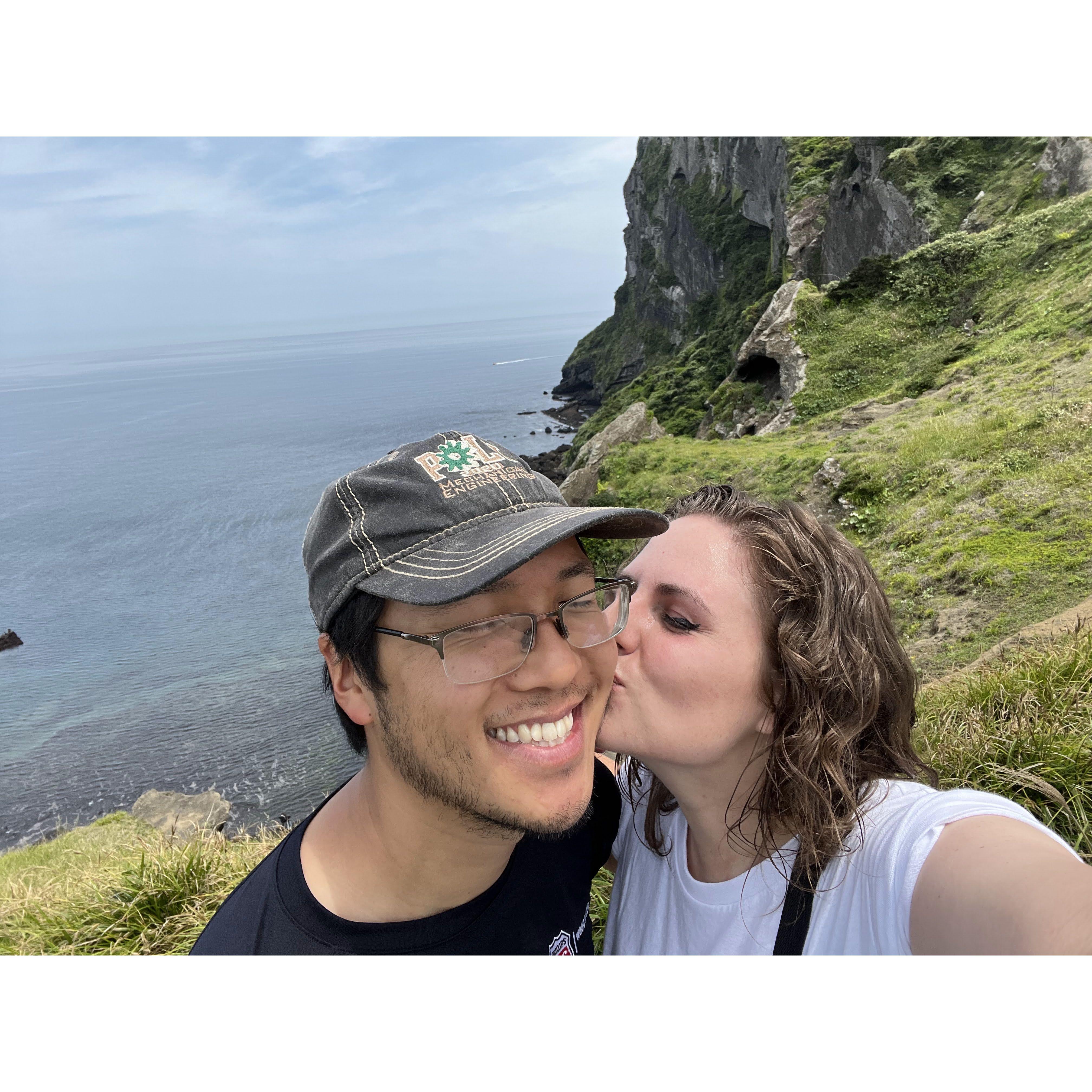 Volcano hike on Jeju Island, South Korea, 2024.