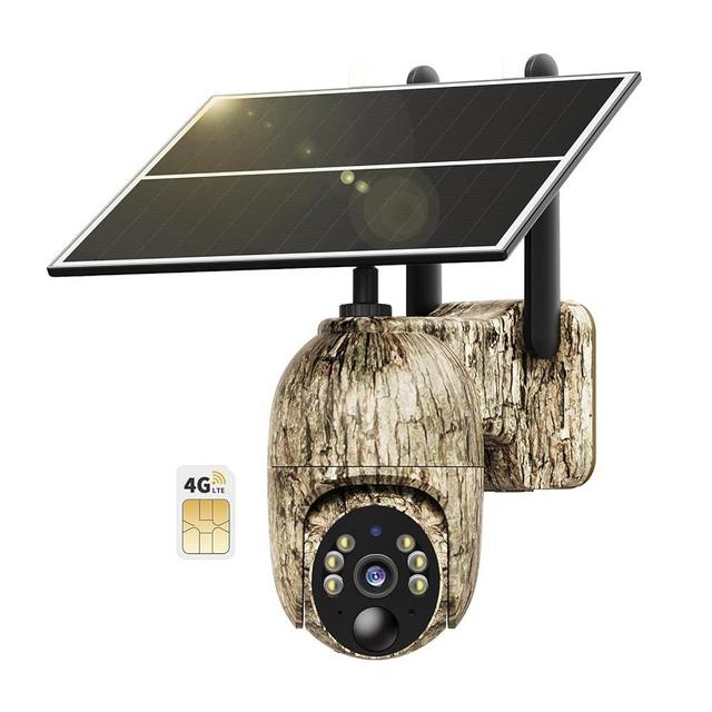 Oculview Cellular Trail Camera 3rd Generation 4G LTE with Solar Panel, Live Video Game Camera Include SIM Card with 360° Pan Tilt, Motion Activated, 2K Color Night Vision, No Wi-Fi, IP65 for Wildlife