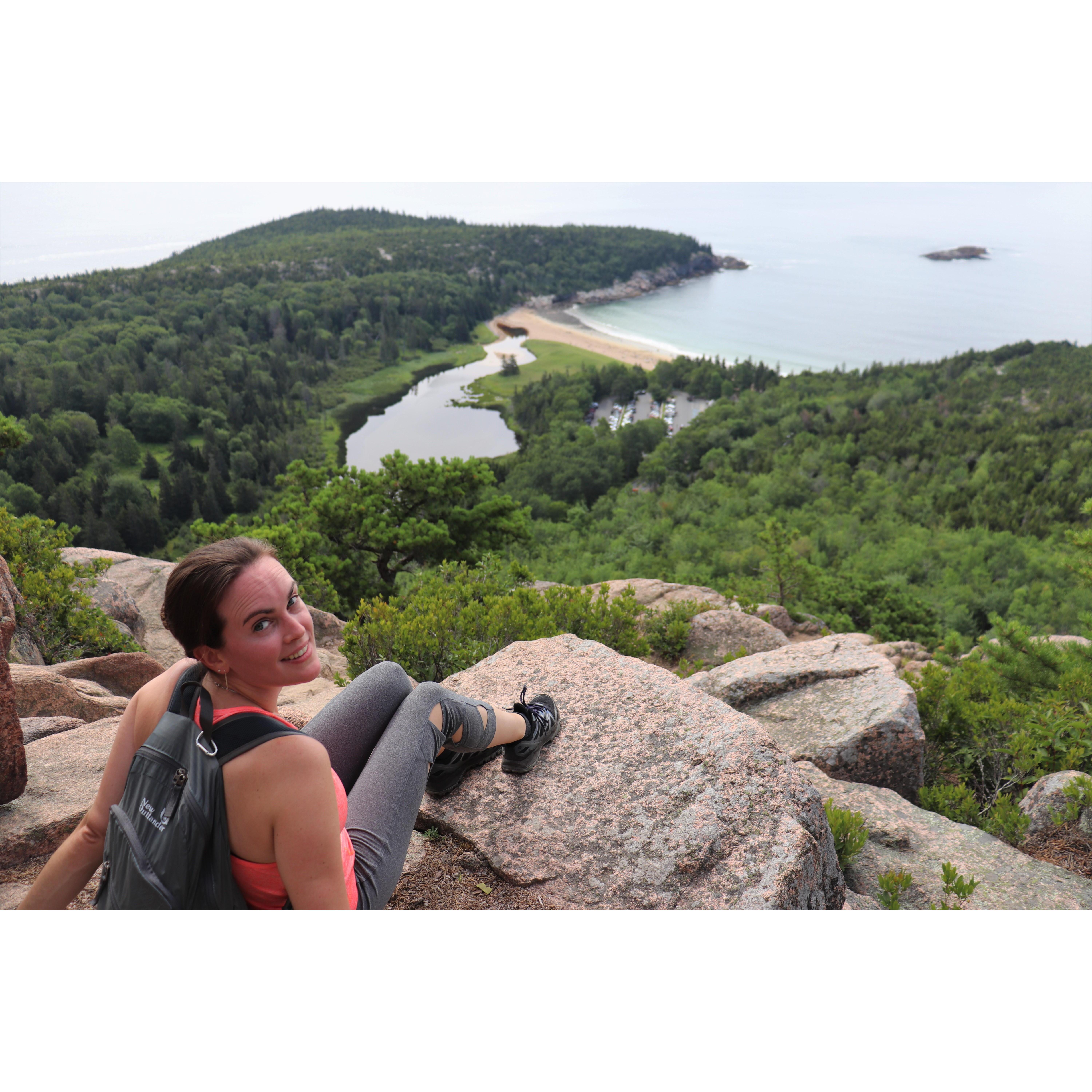 Trying not to look down