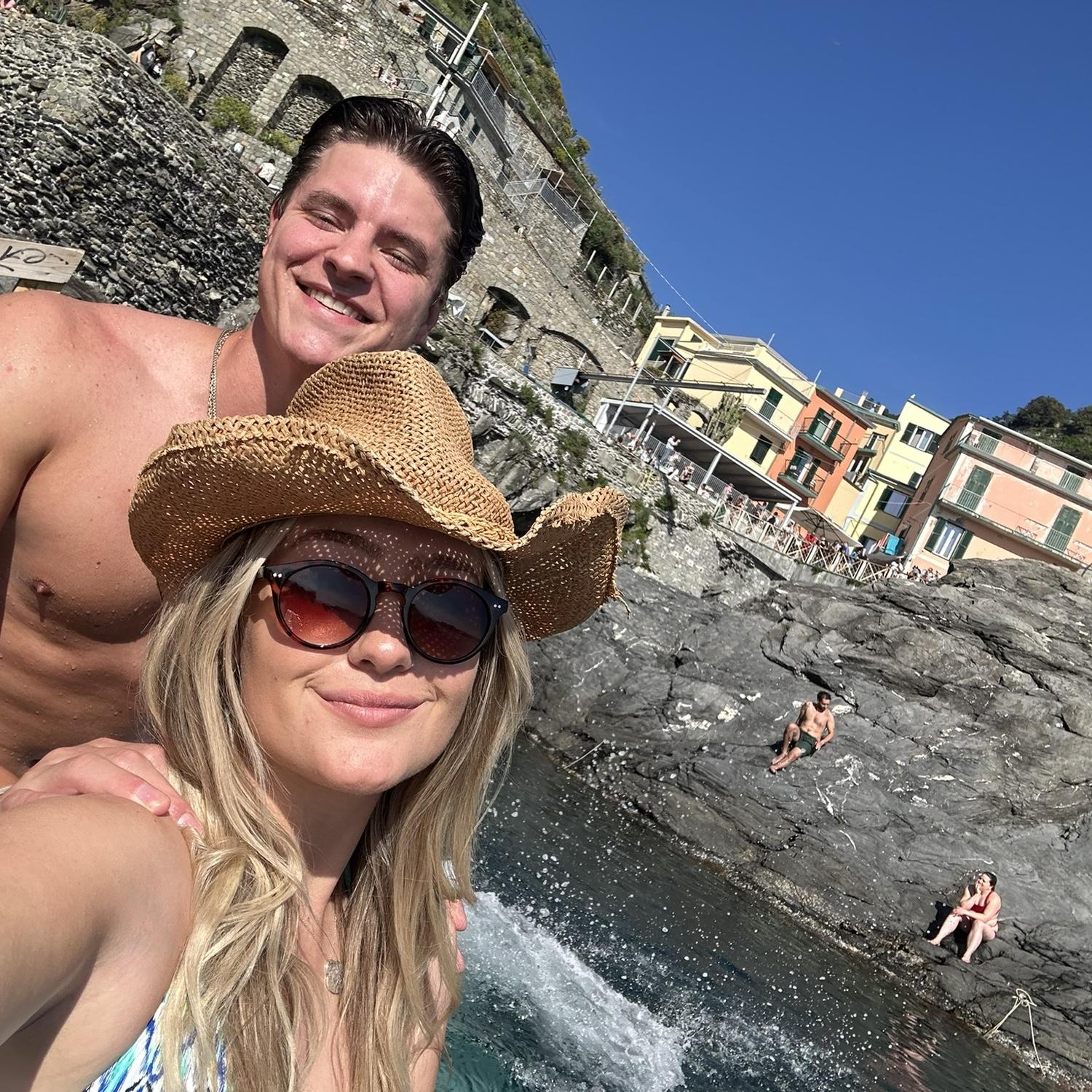 Swimming in Manarola