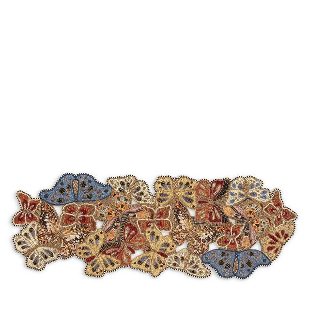 Mackenzie-Childs Beautifly Beaded Runner, 36" x 13"