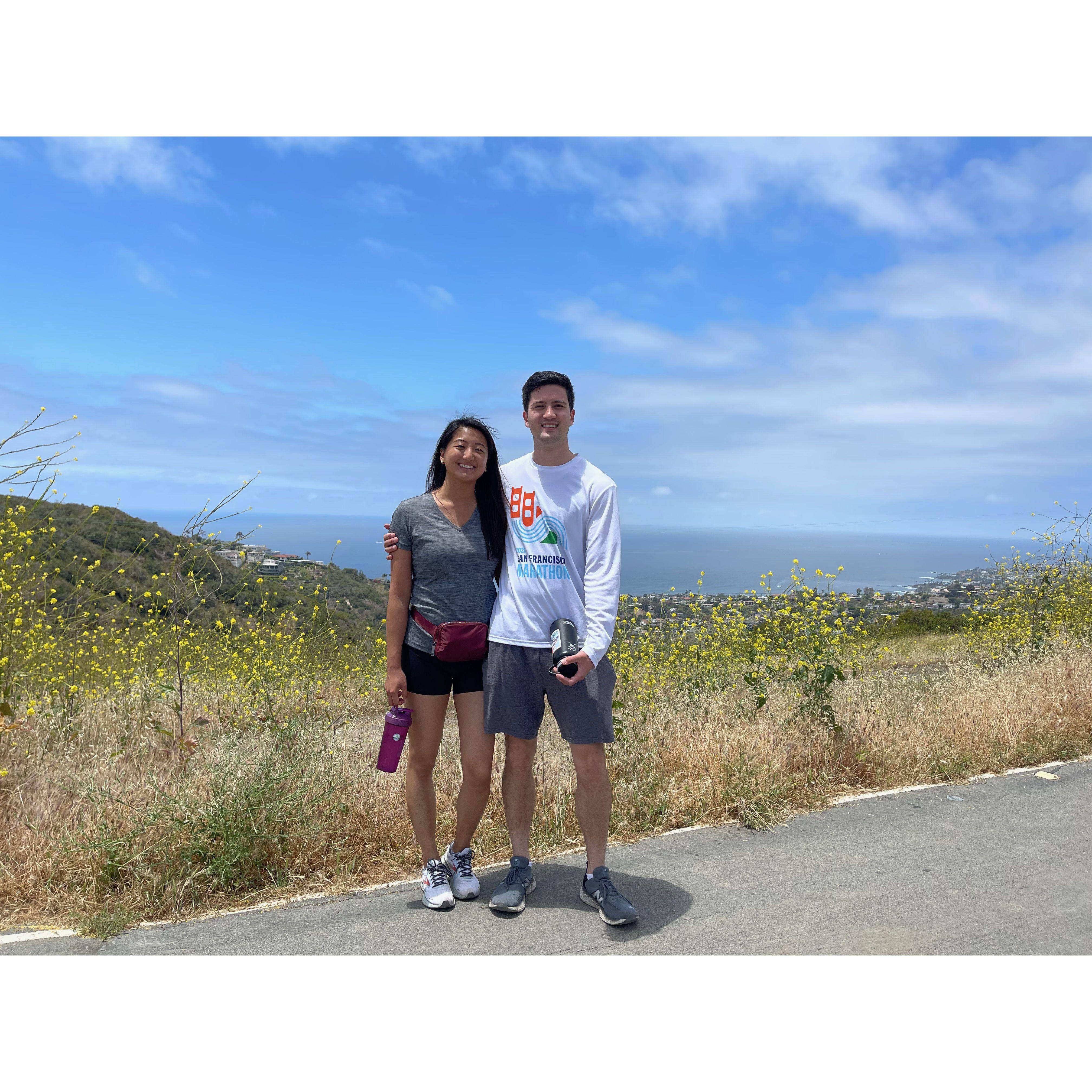 Meeting up with Richard's SoCal family for a hike - Inspiration Point