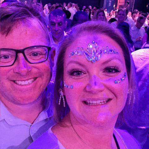 We got to see The Chainsmokers while in Las Vegas for Amanda's work. Brian elected not to partake in the face jewels.