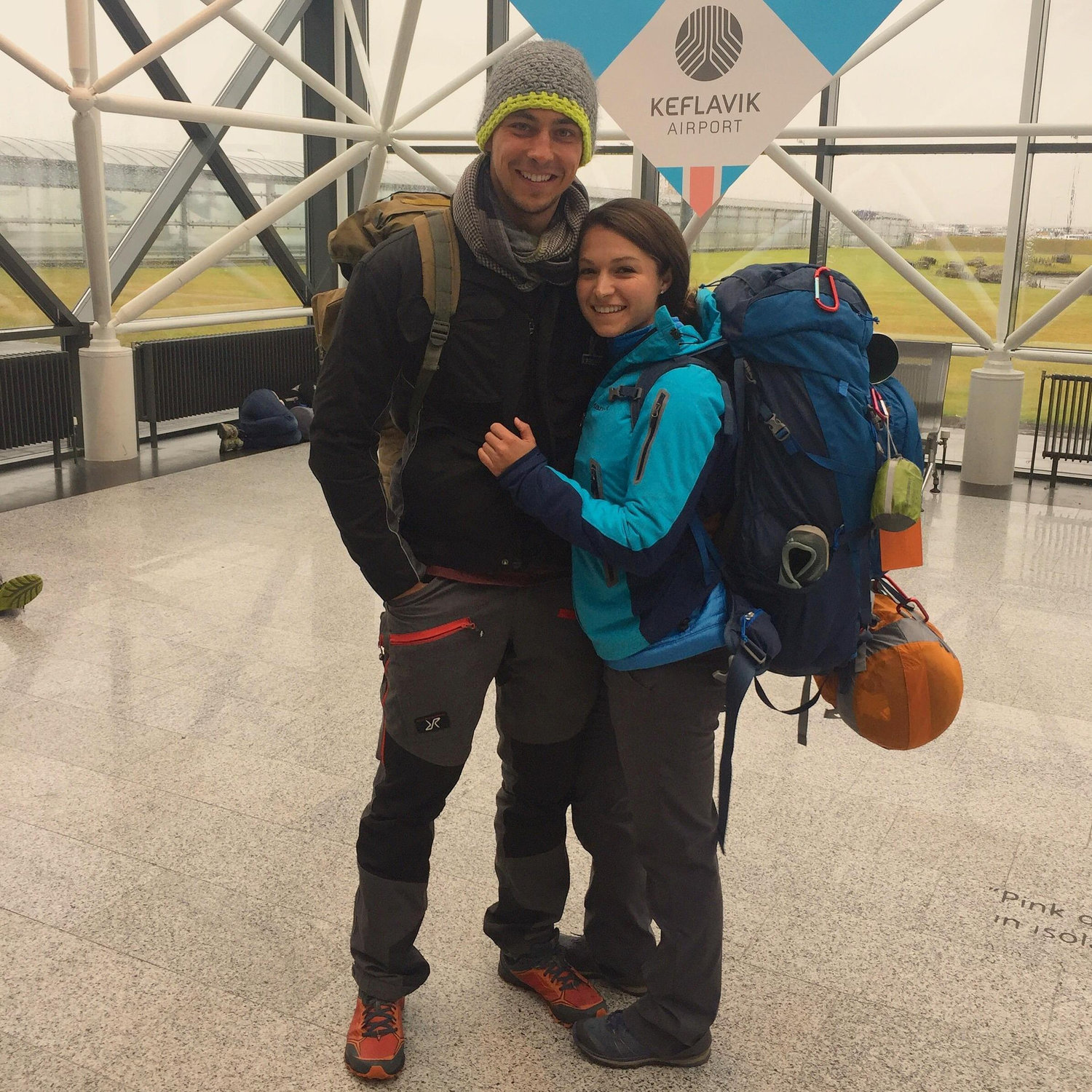 Saying our farewells after our adventure around Iceland in July 2017