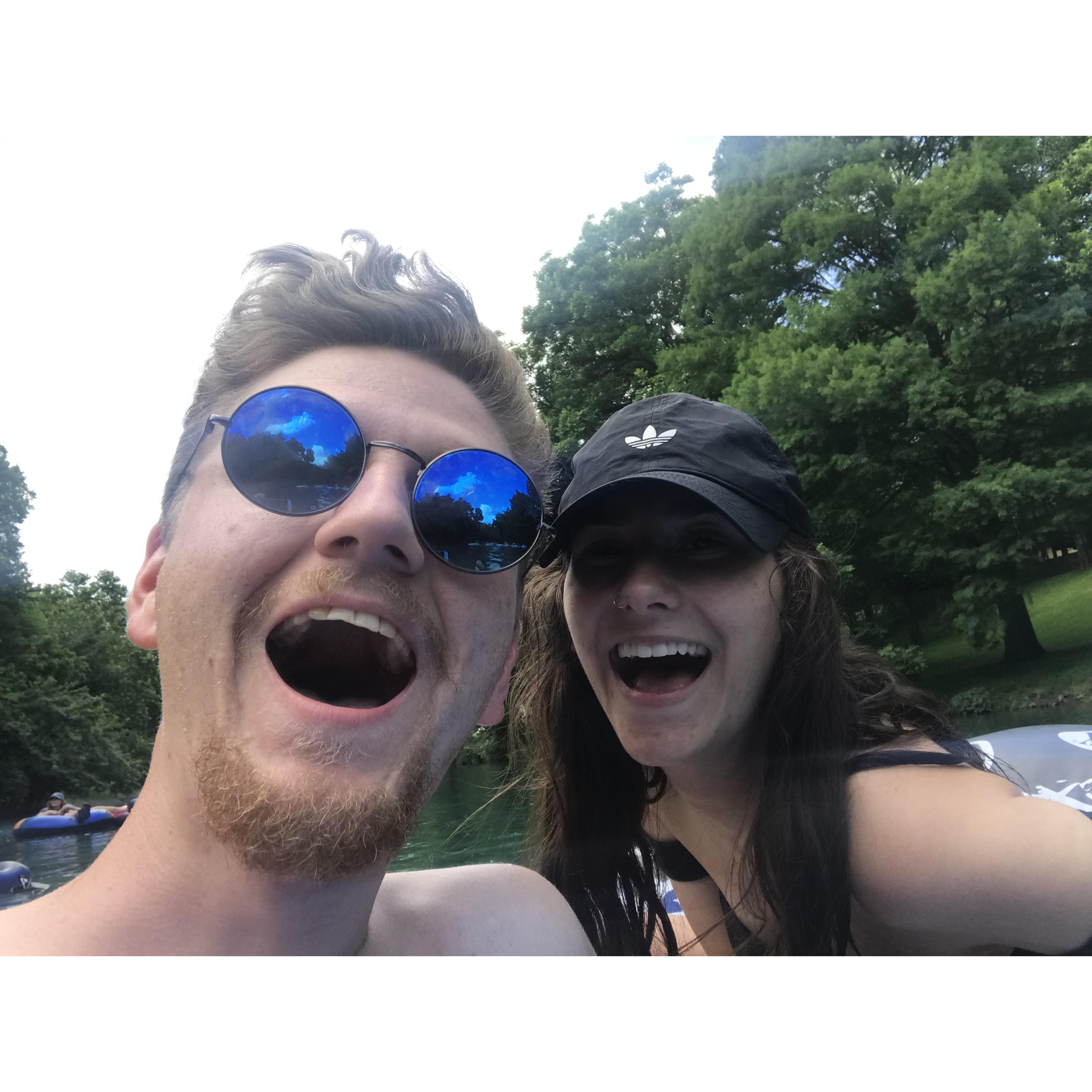 First time visiting Jacob's family in Texas, we went tubing!