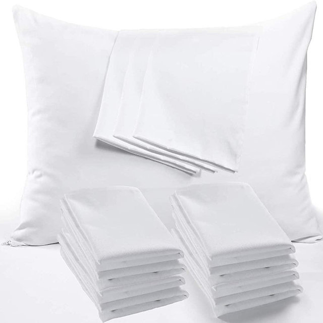 Niagara Sleep Solution 8 Pack Pillow Protectors Standard 20x26 Zippered Set White Soft Brushed Microfiber Pillow Cases Covers Reduces Respiratory Irritation Physical Threapy Clinics