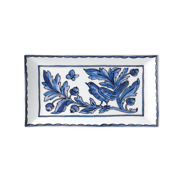 Twig New York Blue Bird 11" Rectangular Platter